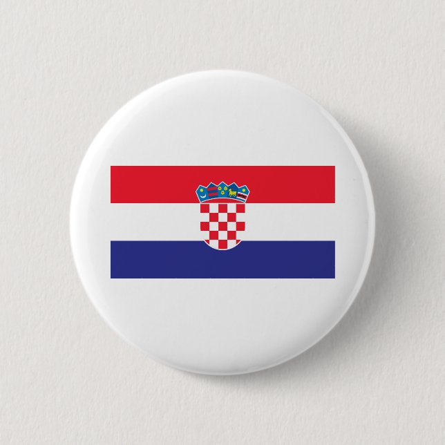 Kroatien Flagga Knapp (Framsida)