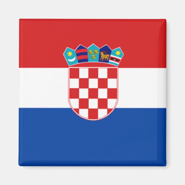 Kroatien: Flagga Kroatien Magnet (Framsidan)