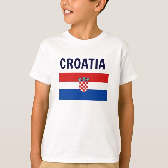 Kroatien - Flagga Kroatien T Shirt (Framsida)