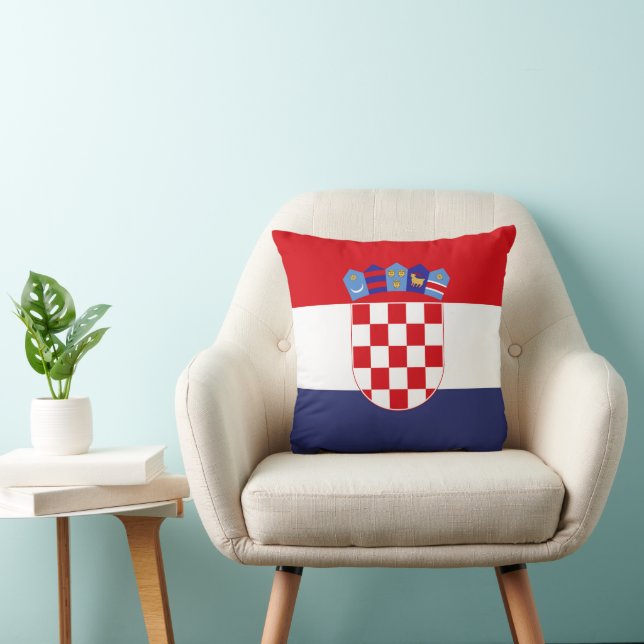 Kroatien flagga kudde (Stol)