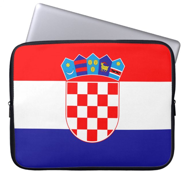 Kroatien Flagga Laptop Fodral (Framsidan)