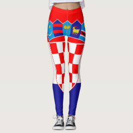 Kroatien flagga leggings