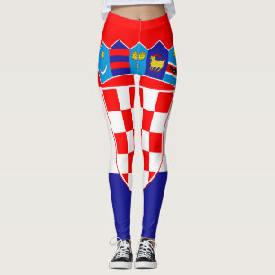 Kroatien flagga leggings