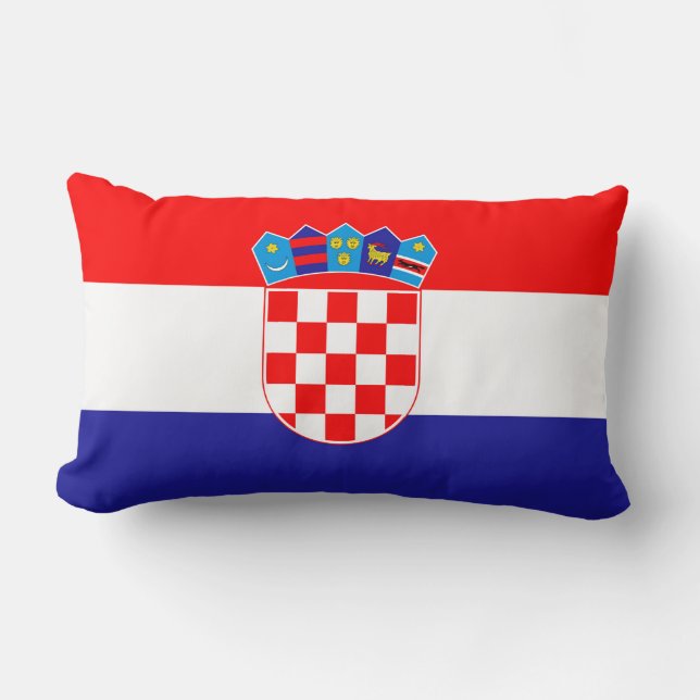 Kroatien Flagga Lumbarkudde (Framsida)