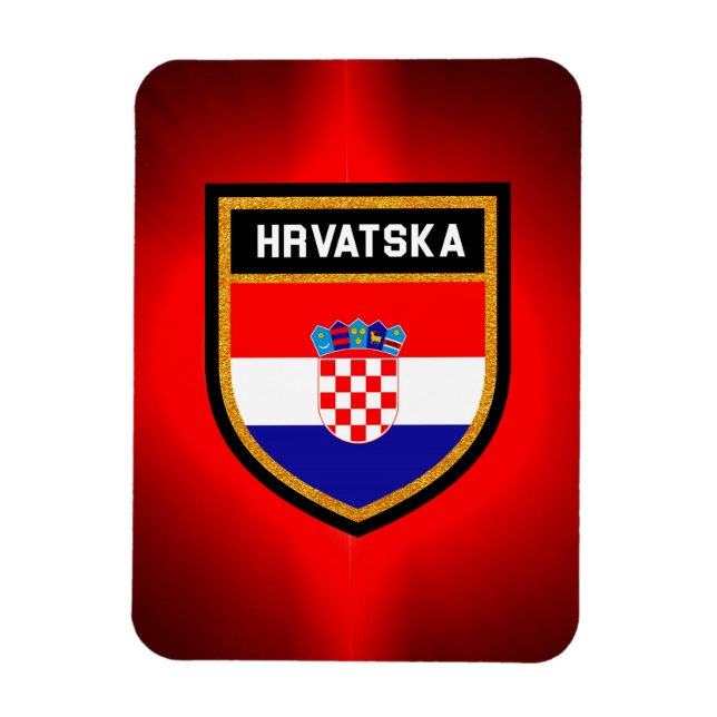 Kroatien Flagga Magnet (Vertikal)