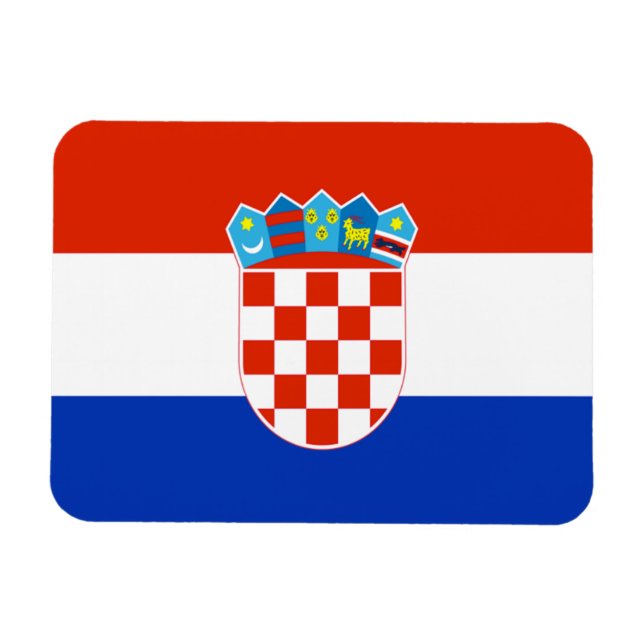 Kroatien Flagga Magnet (Horisontell)