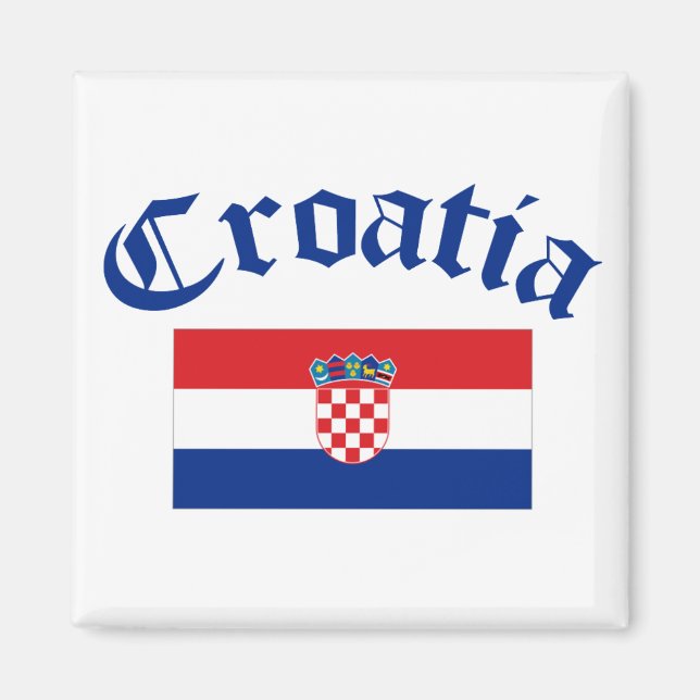 Kroatien Flagga Magnet (Framsidan)
