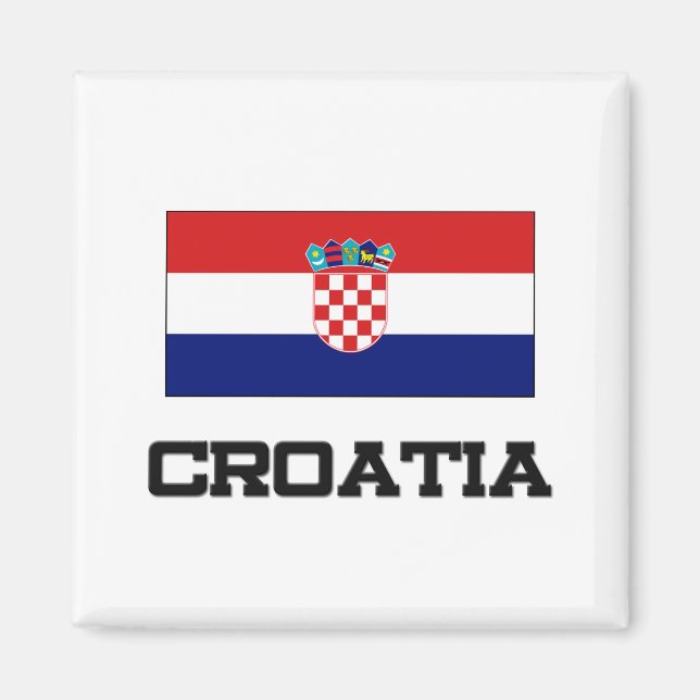 Kroatien Flagga Magnet (Framsidan)