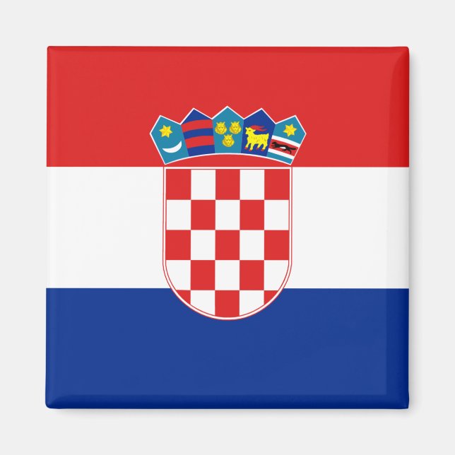 Kroatien Flagga Magnet (Framsidan)