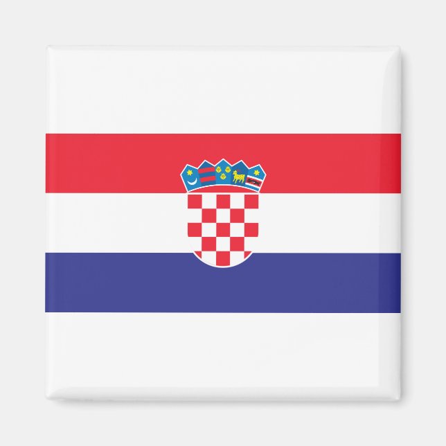 Kroatien Flagga Magnet (Framsidan)
