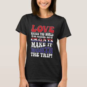 Kroatien Flagga Manar & Women Cute Til Croghts T Shirt