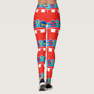 Kroatien flagga mönster leggings