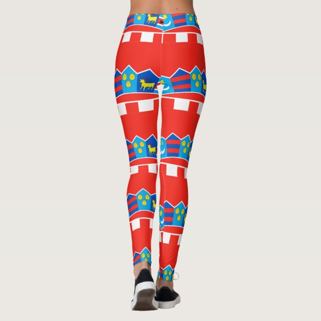 Kroatien flagga mönster leggings (Baksida)