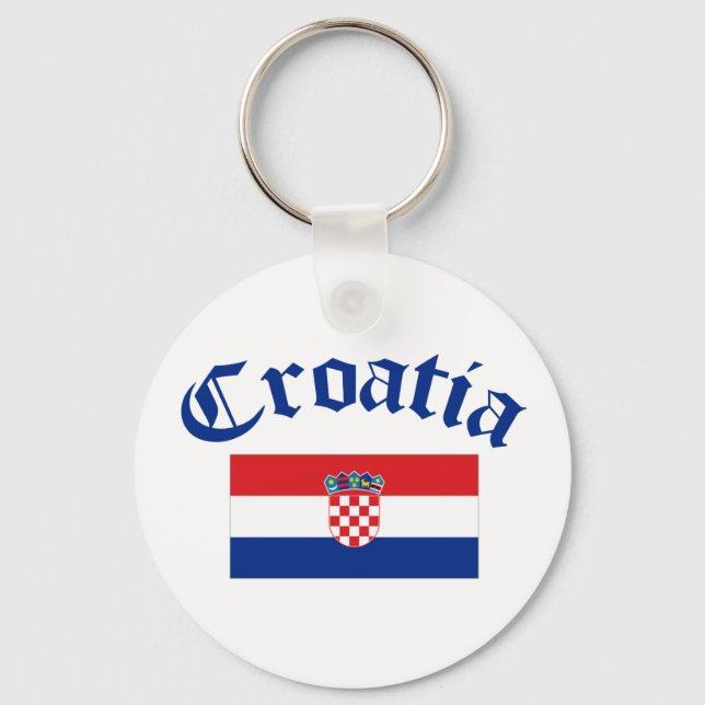 Kroatien Flagga Nyckelring (Framsida)