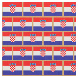 Kroatien Flagga och Kroatien mode Fabric/Sport Tyg