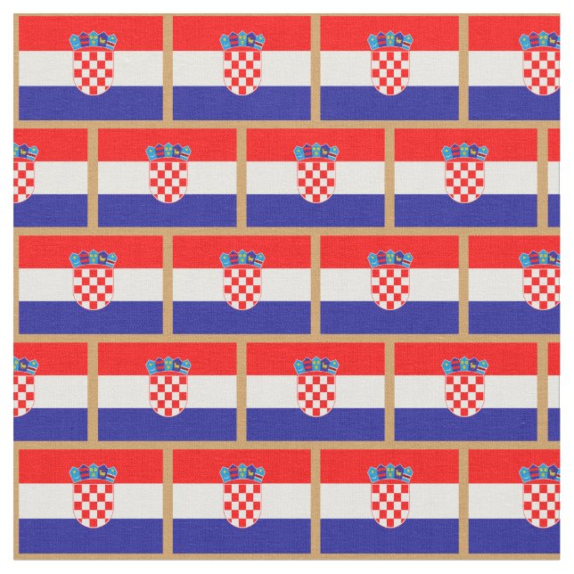 Kroatien Flagga och Kroatien mode Fabric/Sport Tyg (Närbild)