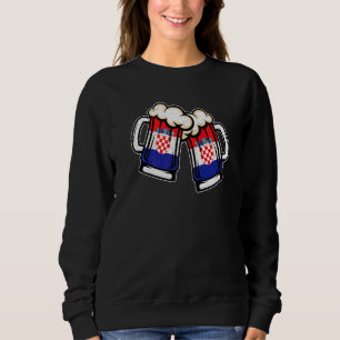 Kroatien Flagga Ölmugg Cool Kroatisk Öl T Shirt