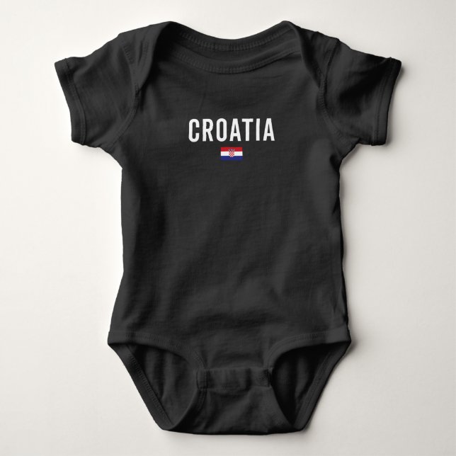 Kroatien Flagga - Patriotiska Flagga T Shirt (Framsida)