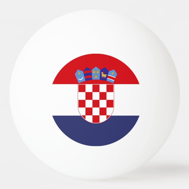 Kroatien flagga pingisboll (Framsidan)