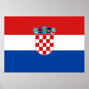 Kroatien Flagga Poster