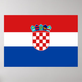 Kroatien Flagga Poster