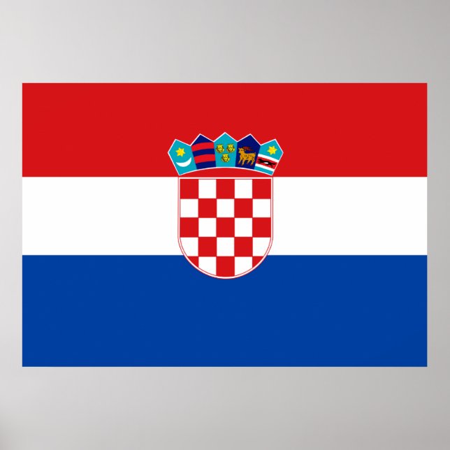Kroatien Flagga Poster (Framsidan)