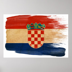 Kroatien Flagga Poster