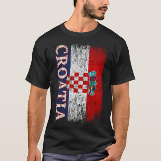 Kroatien Flagga Present Kvinnor Män Barn Kroatien T Shirt