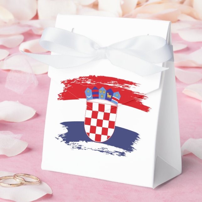 Kroatien flagga presentaskar (Bröllop)