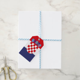Kroatien flagga presentetikett