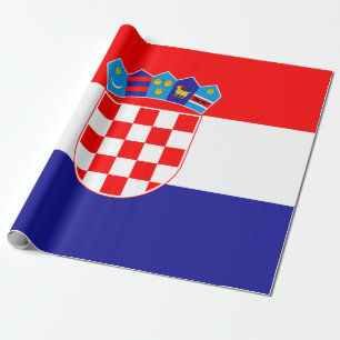 Kroatien flagga presentpapper