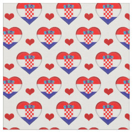 Kroatien Flagga & Red Heart mode Fabric/Kroatien Tyg