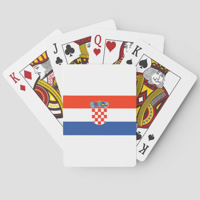 Kroatien Flagga Spel Kort (Baksidan)