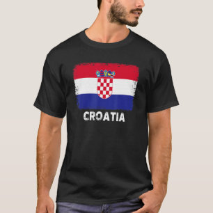 Kroatien Flagga Support Kroatiska People Women Man T Shirt