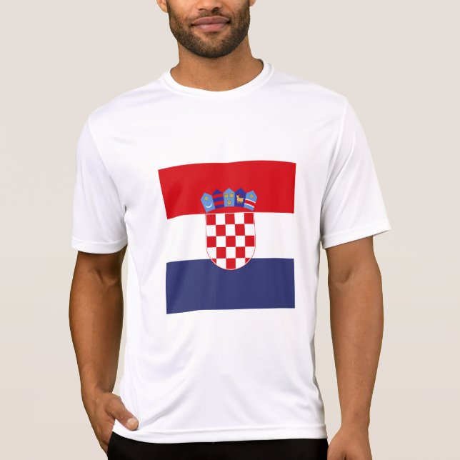Kroatien flagga t shirt (Framsida)