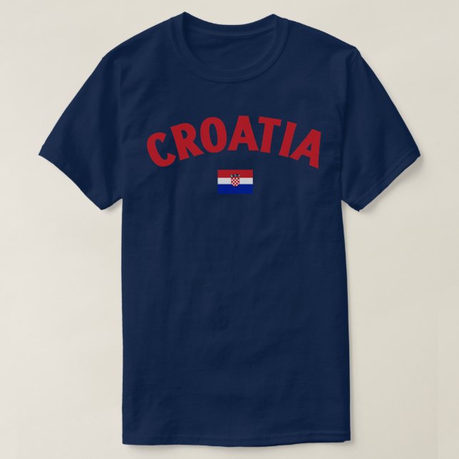 Kroatien Flagga T Shirt (Design framsida)