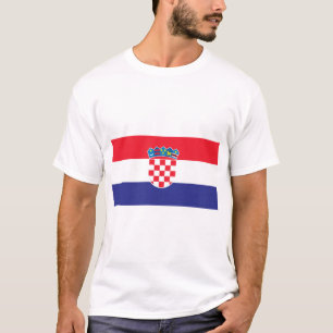 Kroatien Flagga T Shirt