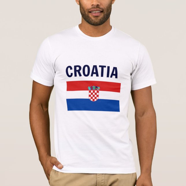 Kroatien flagga t shirt (Framsida)
