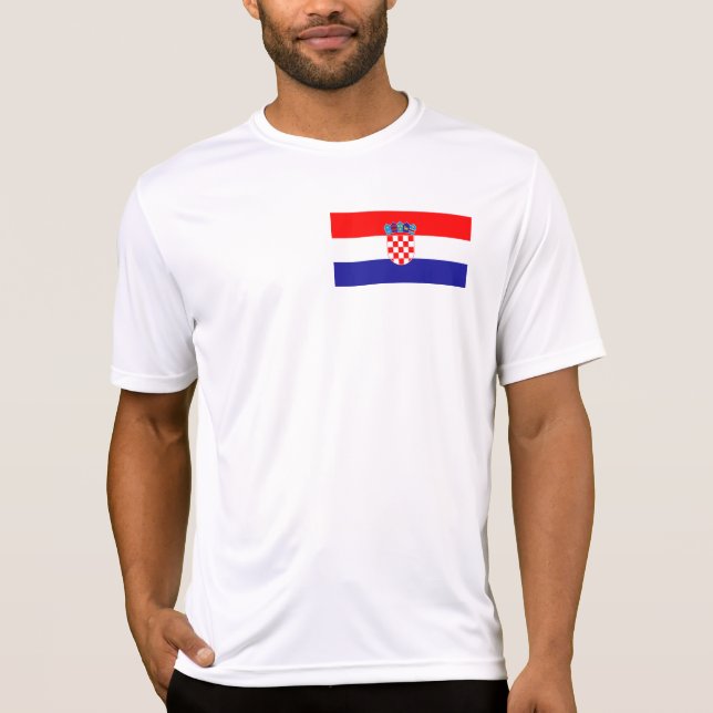 Kroatien Flagga T Shirt (Framsida)