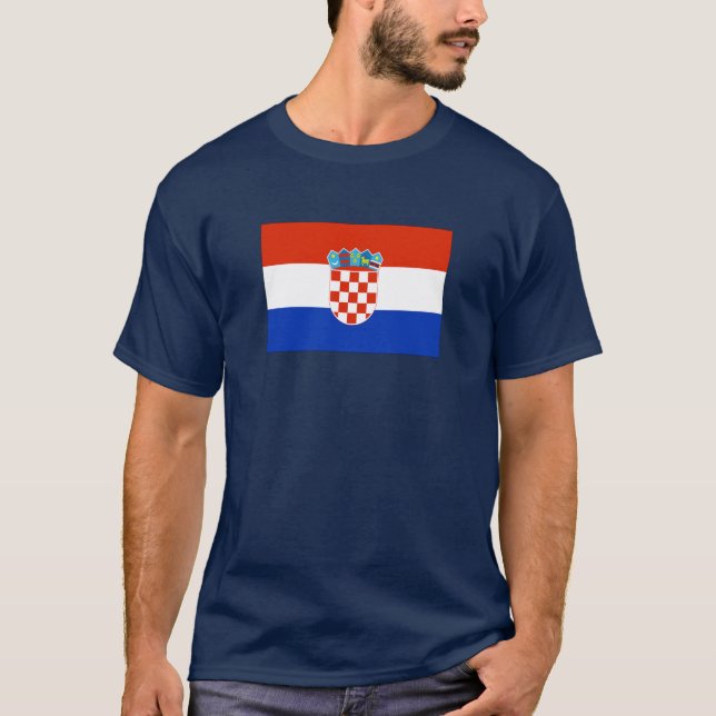 Kroatien Flagga Tee (Framsida)