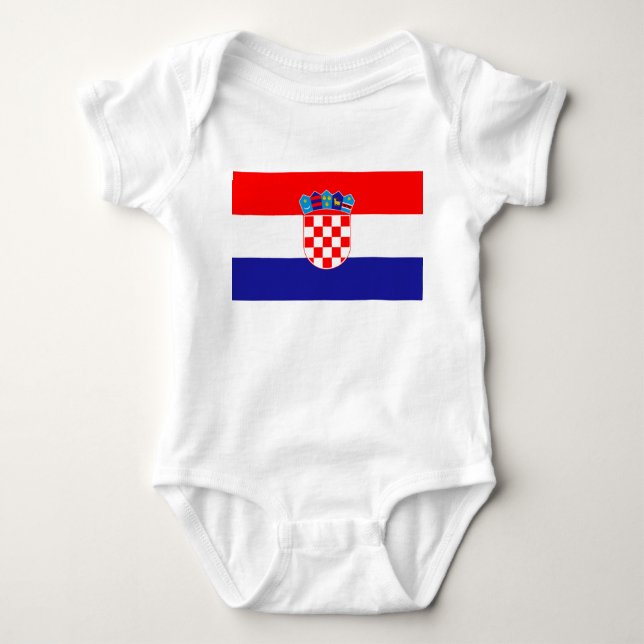 Kroatien Flagga Tee (Framsida)