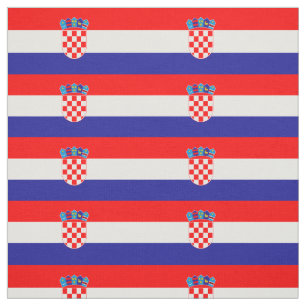 Kroatien flagga tyg