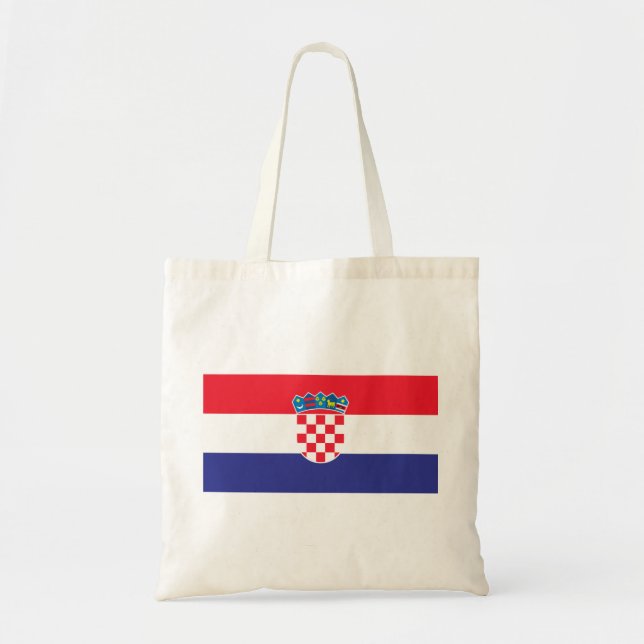 Kroatien Flagga Tygkasse (Framsidan)