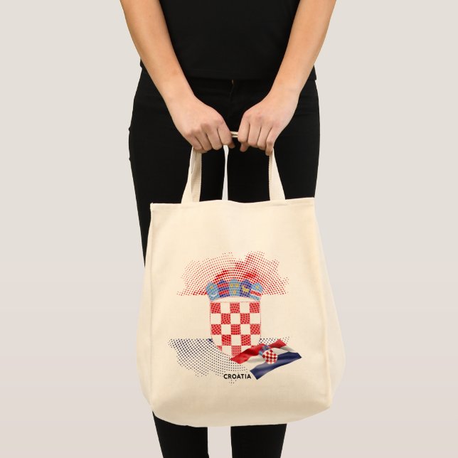 Kroatien flagga tygkasse (Framsida (produkt))