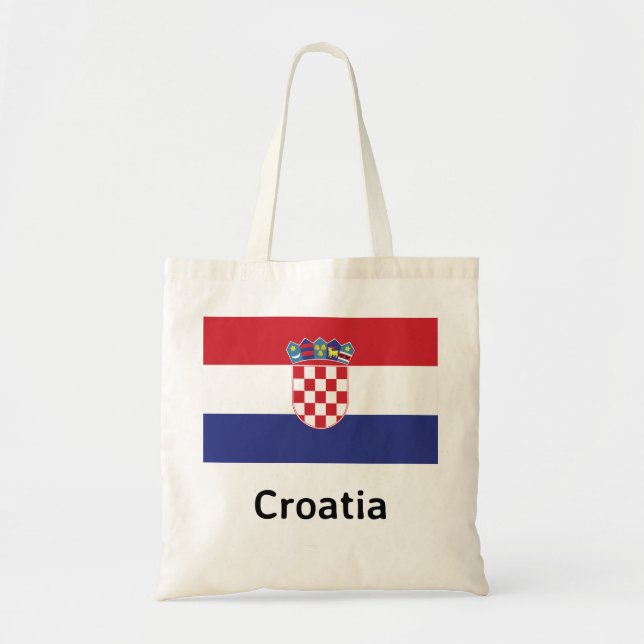 Kroatien Flagga Tygkasse (Framsidan)