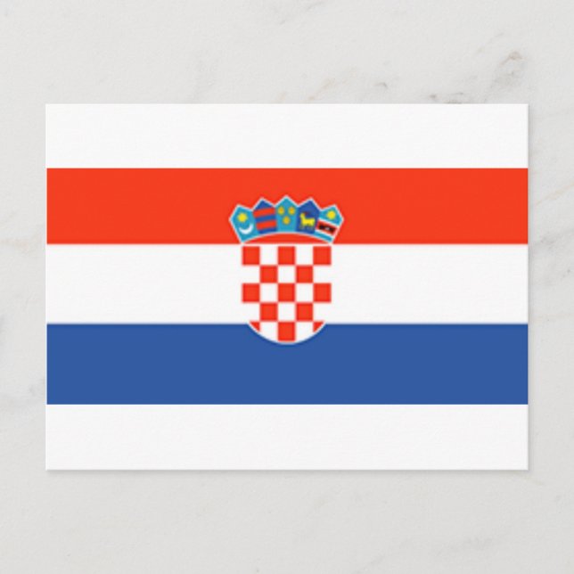 Kroatien Flagga Vykort (Framsida)