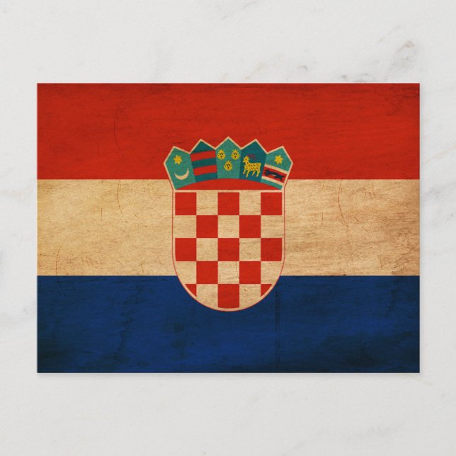 Kroatien Flagga Vykort (Framsida)
