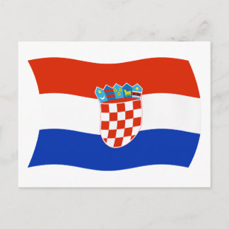 Kroatien Flagga vykort