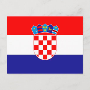 Kroatien Flagga Vykort