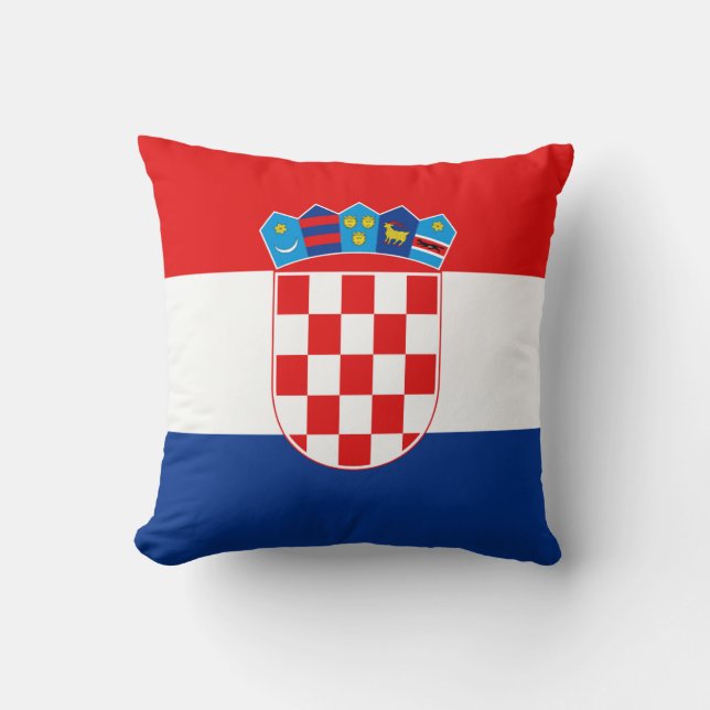 Kroatien Flagga x Flaggkudde Kudde (Framsida)
